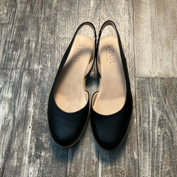 SOUL Naturalizer Black Slingback Flats Size 9 Wide - Picture 9 of 12